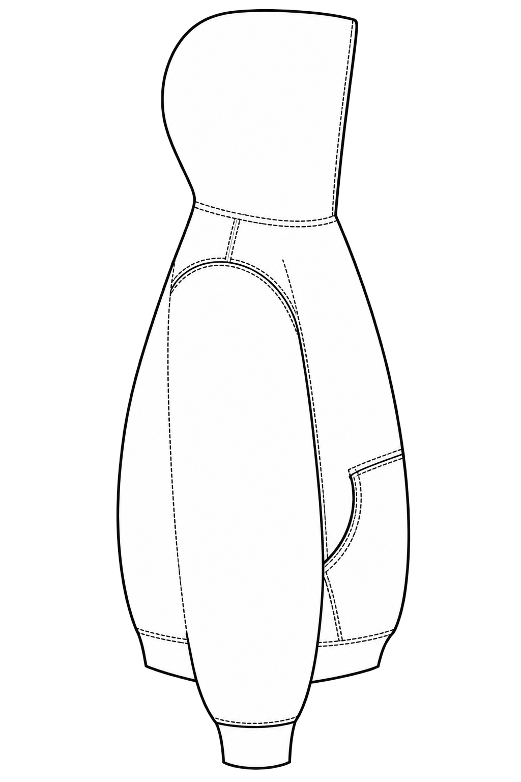Hoodie left sleeve mockup