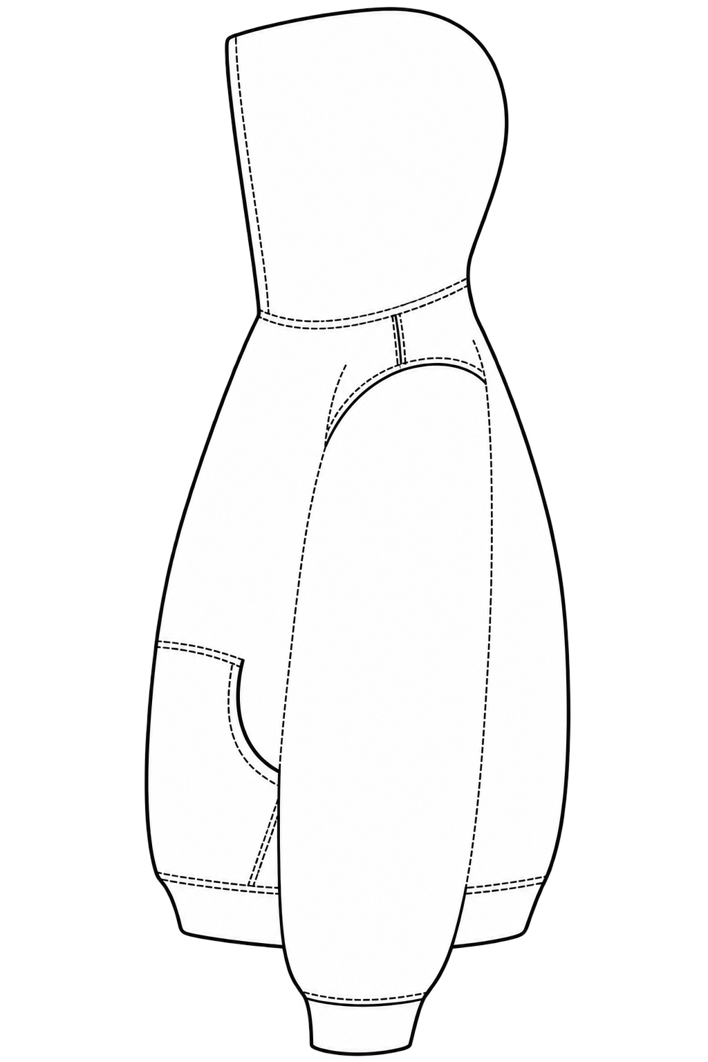 Hoodie right sleeve mockup